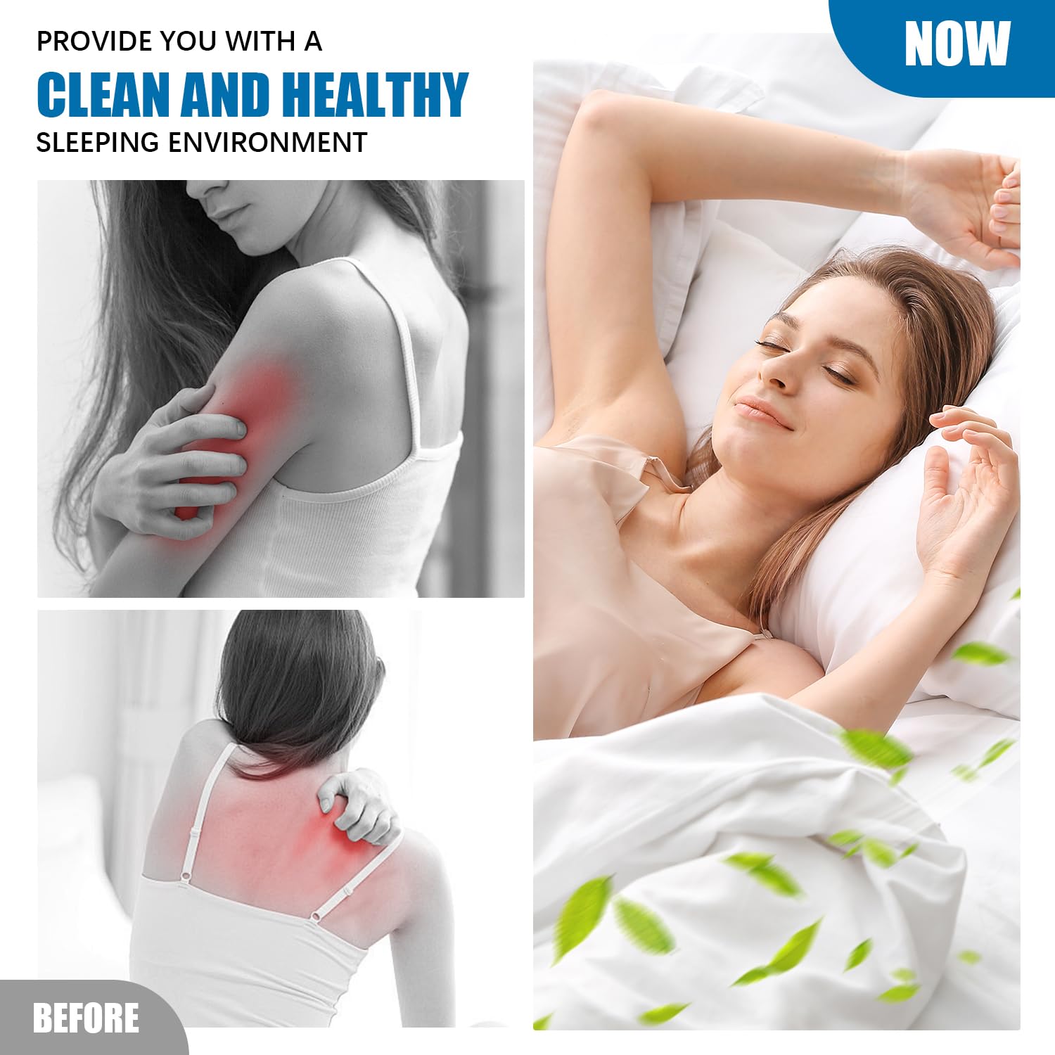 Supvox Bed Vacuum Cleaner for Mattress and Sofa with 14Kpa Suction & UV Light Sterilization