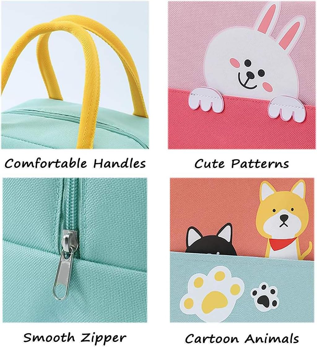 Zibuyu Insulated Reusable Lunch Bag for Work and School with 9.05x5.11x7.87 in Capacity | Waterproof Oxford Cloth and Thermal Aluminum Lining