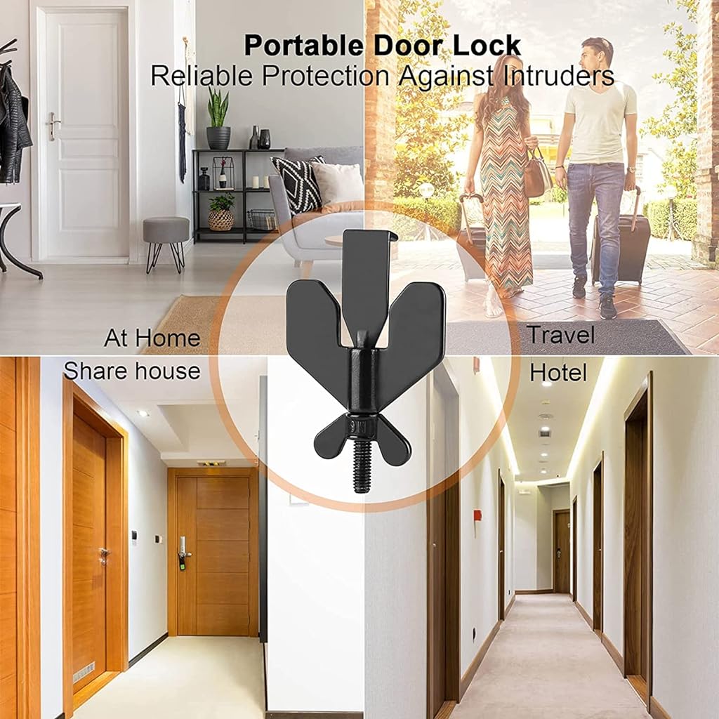 ELEPHANTBOAT® Portable Door Lock for Travel Door Security Devices for Home,Hotel,School,Apartment,College, Prevent Unauthorized Entry