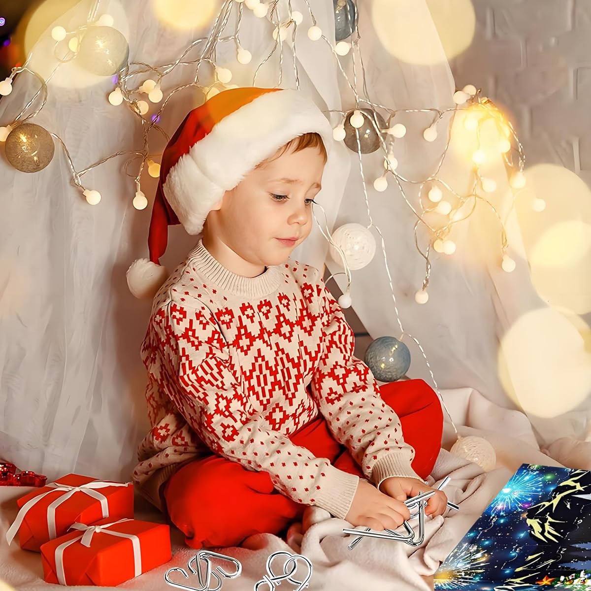 PATPAT Brain Teaser Puzzle Toys Advent Calendar with 24 Unique Games for Kids and Adults | Christmas Blind Box Gift for Logic Training and Stress Relief