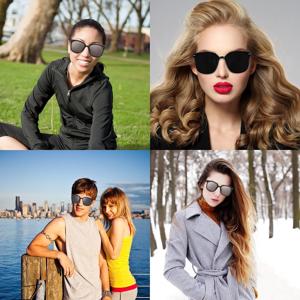 PALAY Sunglasses for Daily Wear with Polarized UV400 Lenses and Folding Design | Unisex Travel Set