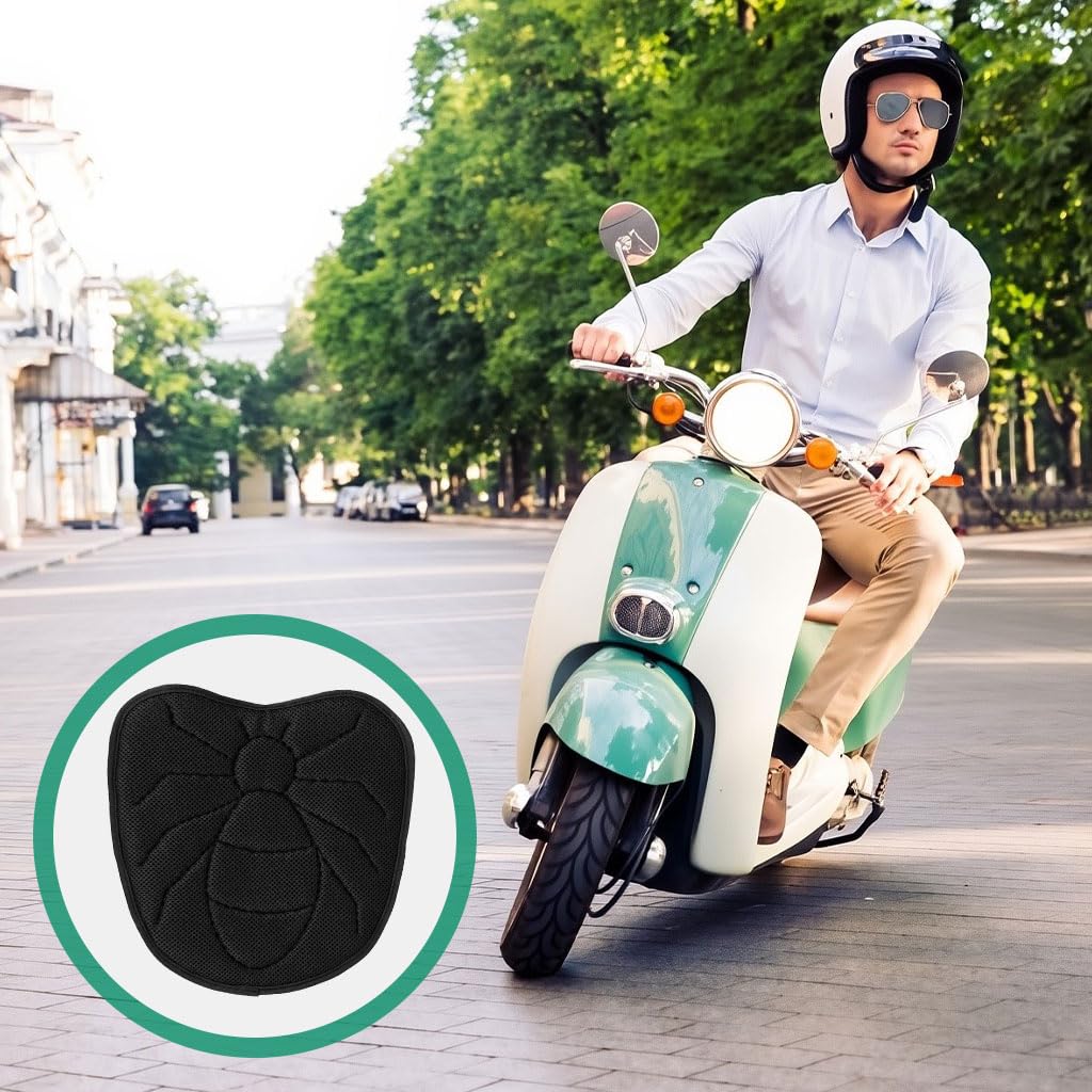 STHIRA Motorcycle Seat Pad for Long Rides with 29.5 x 29 cm Anti Skid Mesh Cushioning | Breathable and Vibration Absorbing