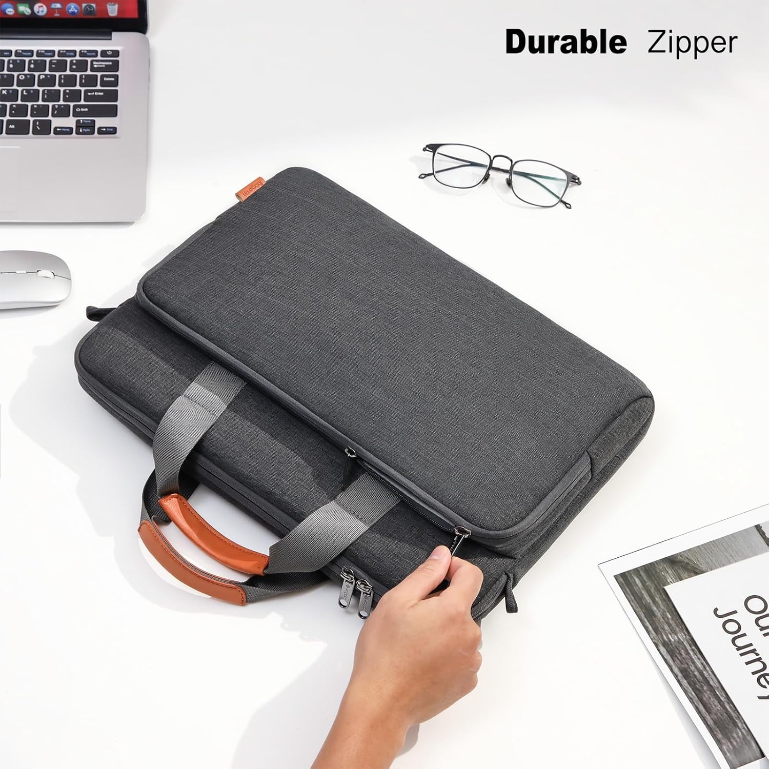 GUSTAVE Laptop Travel Bag for Business and School with 17.3 in Fit and Soft Plush Liner | Protective Oxford Cloth Case