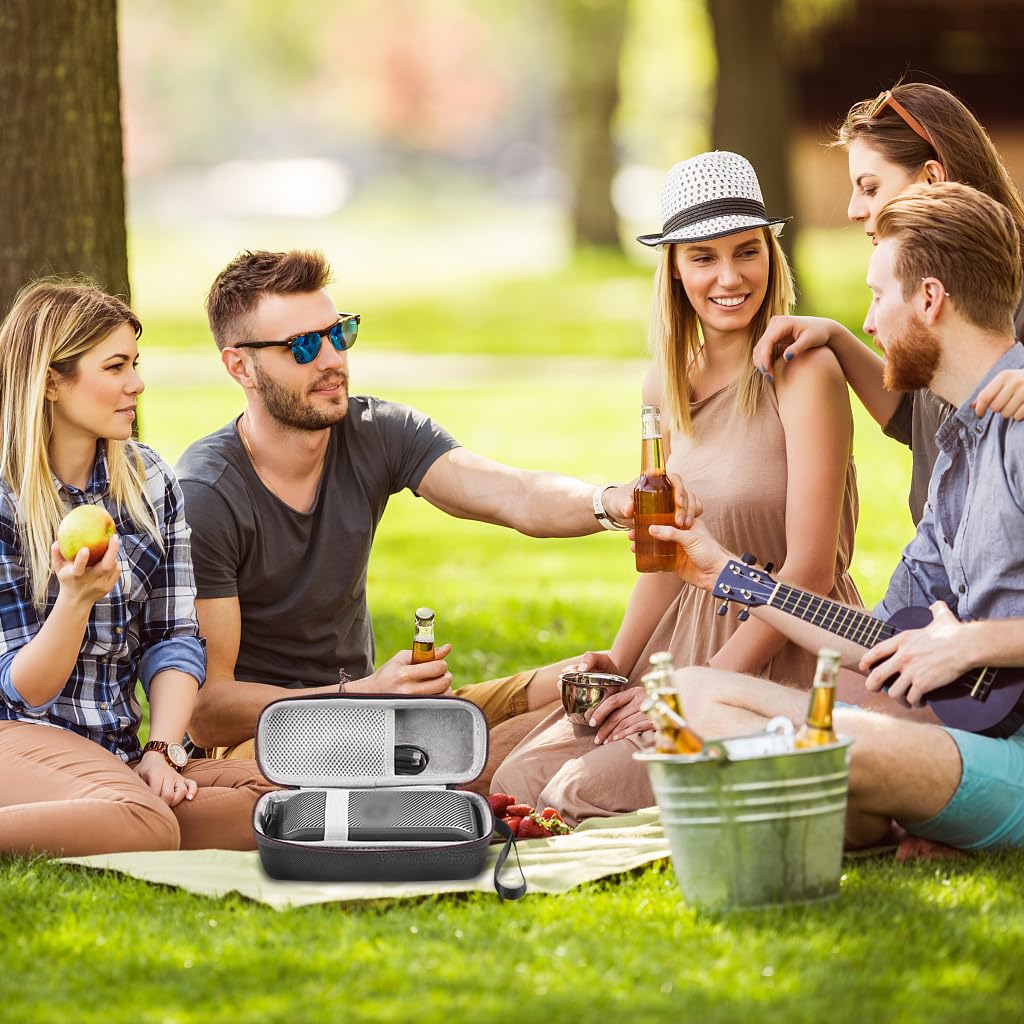 ZORBES Carrying Case for Anker Soundcore Motion 100 with Plush Lining and Mesh Pocket 21.5x7.5x8.5cm