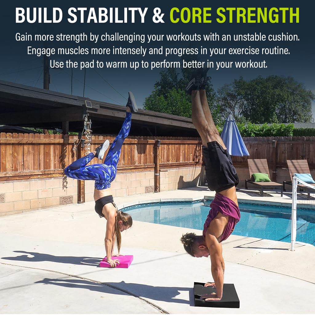 Optifit Exercise Balance Pad for Gym and Yoga with 6cm Thick Dual Color TPE Cushion 40x33cm