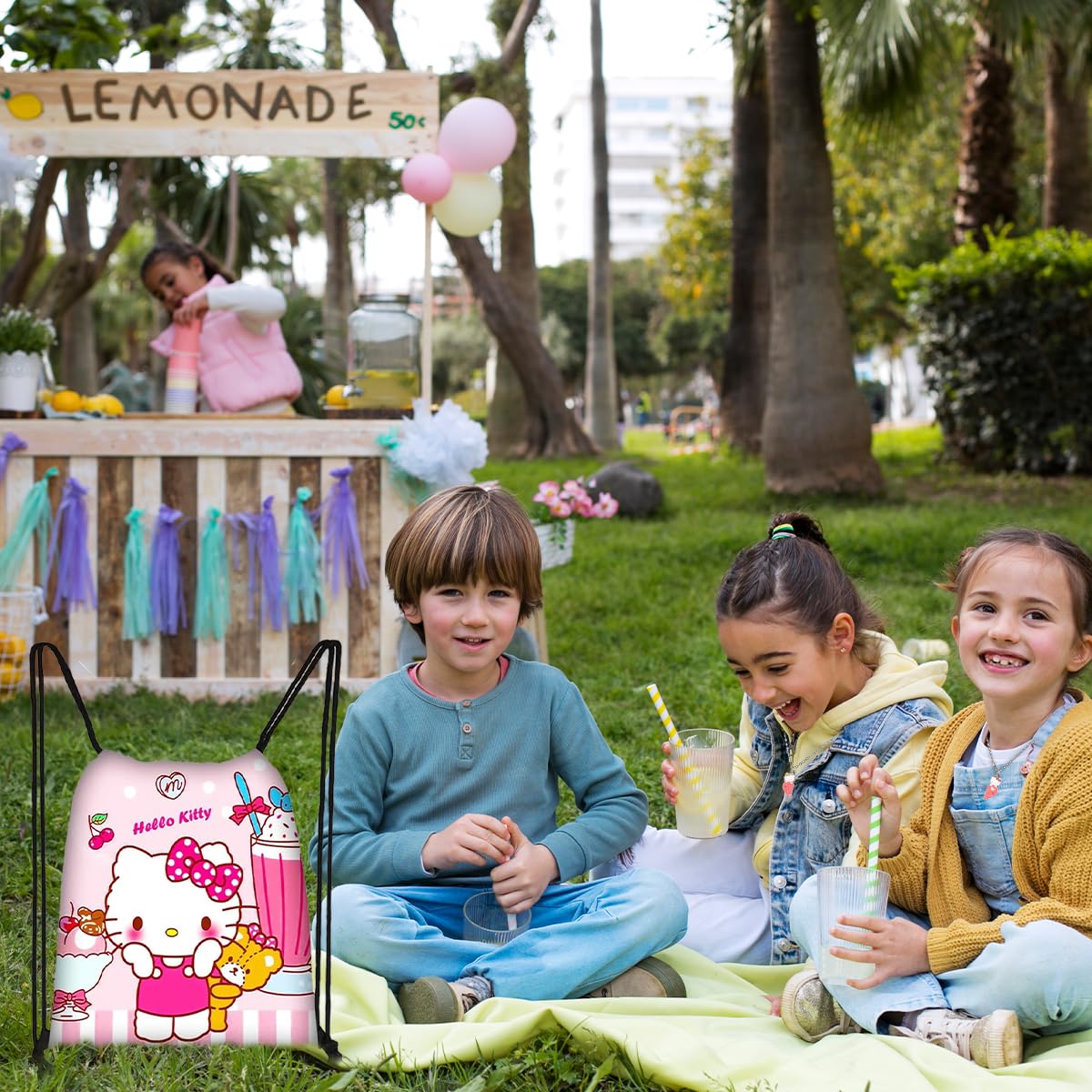 HASTHIP Kawaii Sanrio Stationery Set for Kitty Lovers with 12Pcs Accessories | Kids Gift