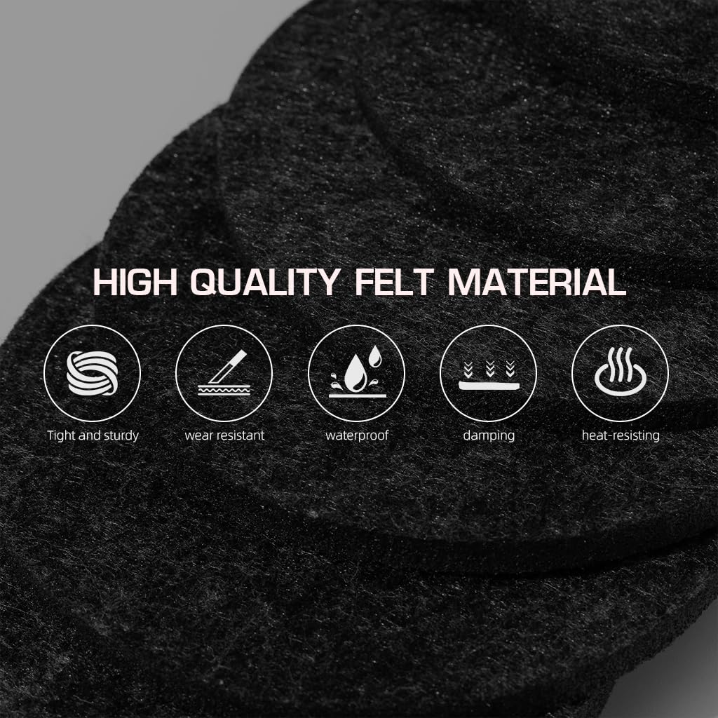Supvox 6Pcs 3.93 Inch Round Felt Coasters - 3mm Thick Anti-Slip Double-Sided Minimalist Grey for Coffee & Tea Cups, Absorbent Felt Coasters for Home, Office, Gatherings