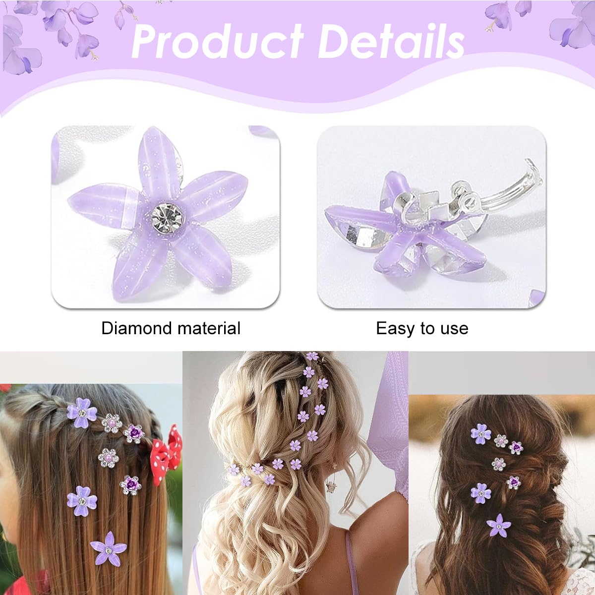 MAYCREATE Small Hair Clips for Weddings with Secure U Pin Design and Rhinestone Pearls | 20Pcs Bridal Accessories