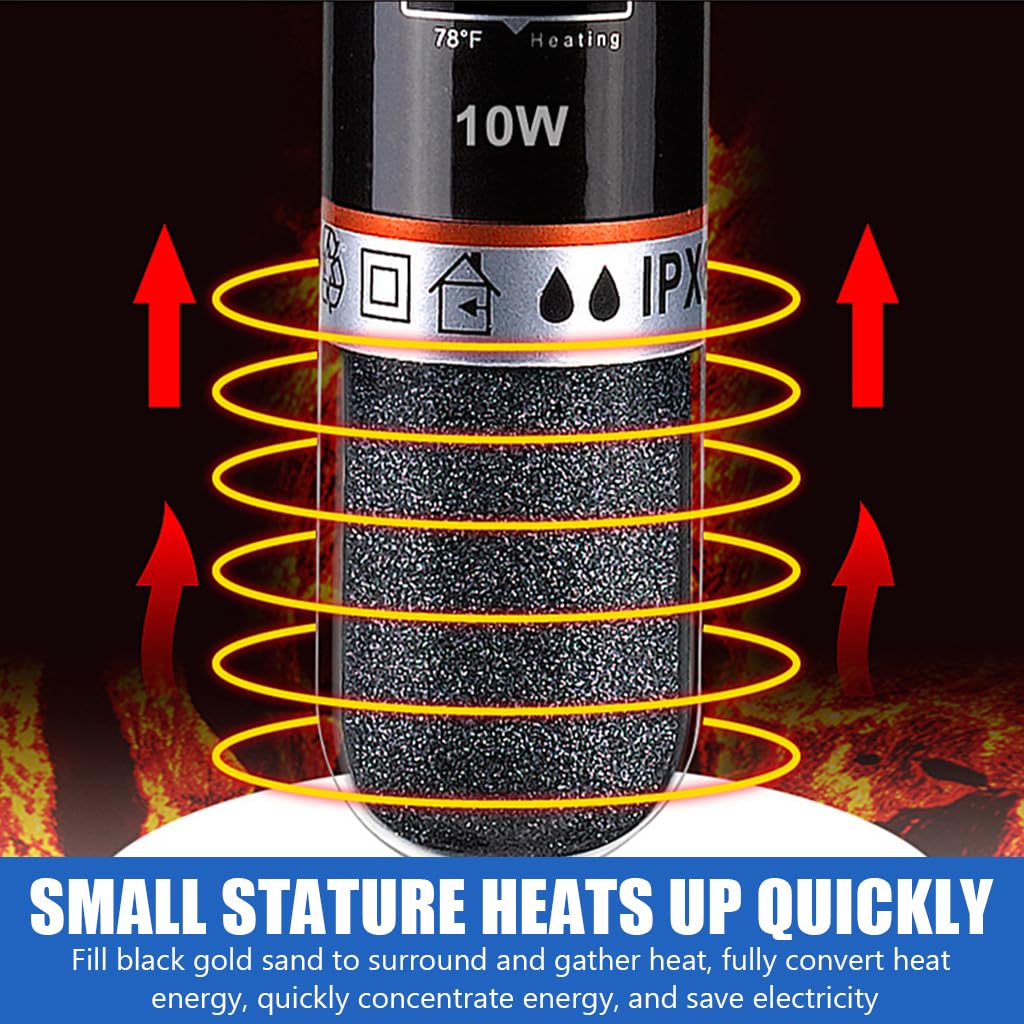 HASTHIP Mini Tank Heater for Small Betta Aquariums with USB Plug featuring 10W 26°C Control