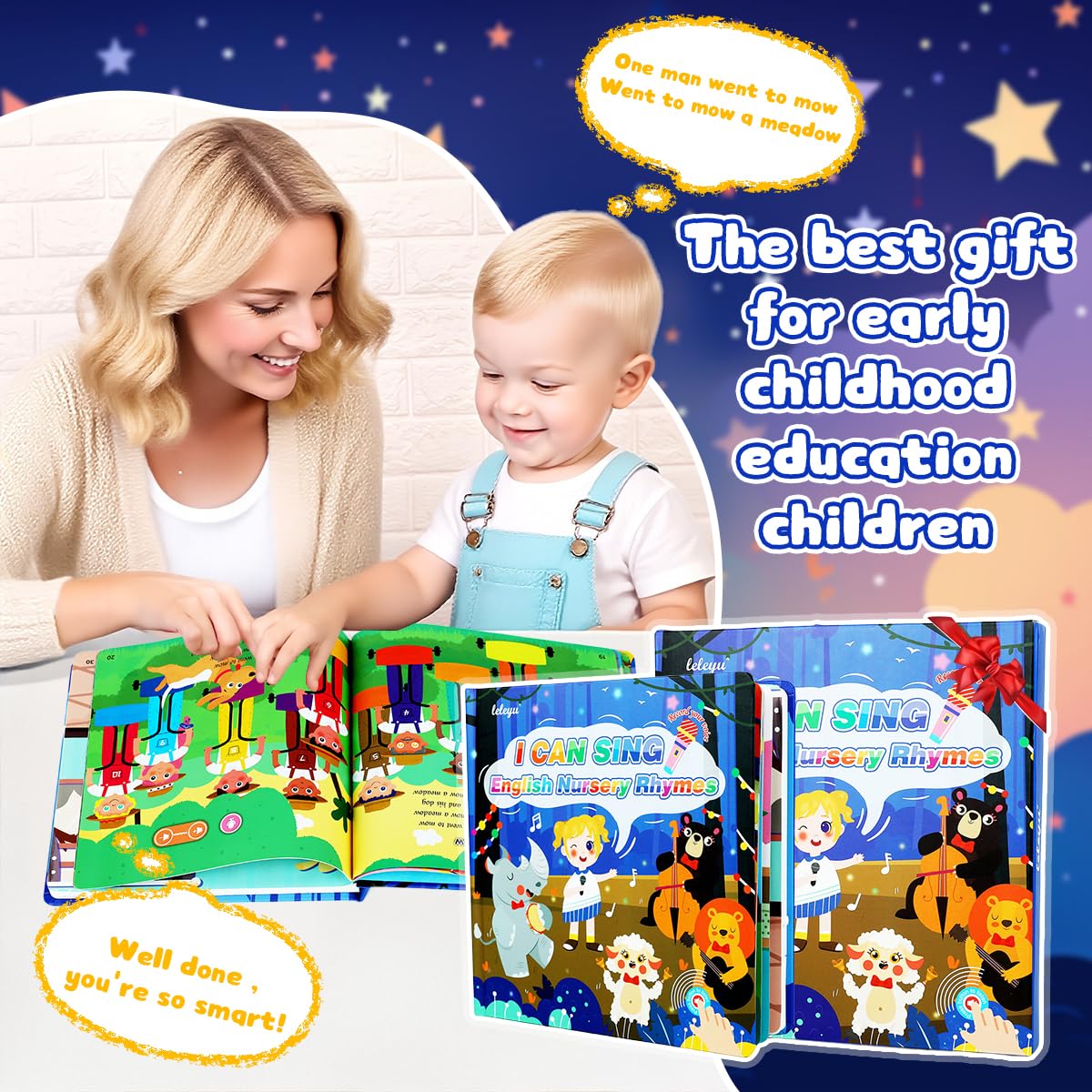 SNOWIE SOFT Intelligent Book for Kids with 30 Pages and Audio Buttons | Educational Sound Toy for Toddlers 2–5 Years