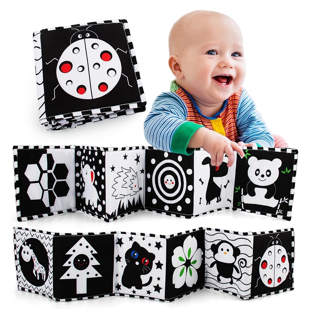 SNOWIE SOFT® Black and White Baby Cloth Book Double Side Infant Tummy