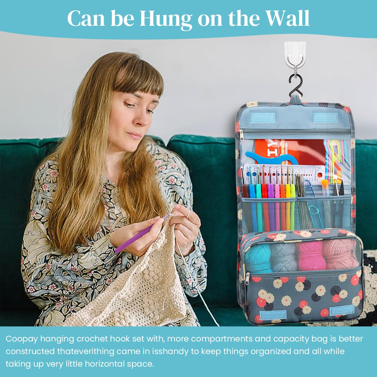 HASTHIP Crochet Kit for Beginners with 130 pcs Tools and Ergonomic Hooks | 12 Yarn Colors