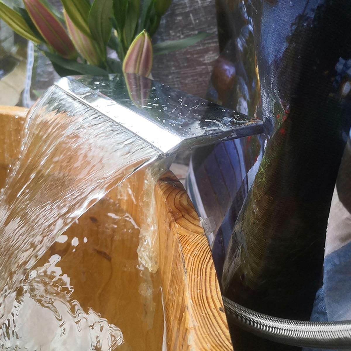 Supvox Waterfall Bathroom Shower Head for Spa Use with 7.48 in Wide Flow Stainless Steel Design