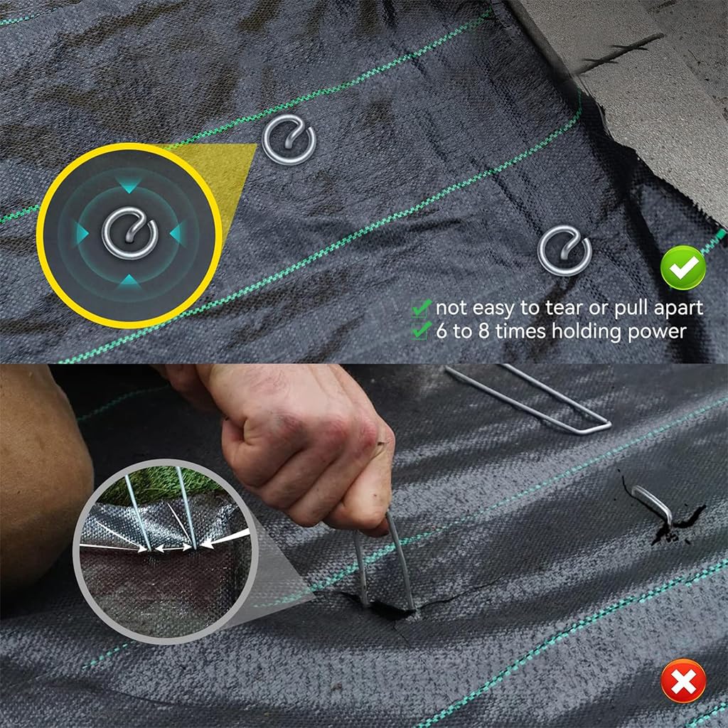 HASTHIP Garden Landscape Staples for Securing Fabric featuring Hard Steel Build 60 pcs 5.9 in