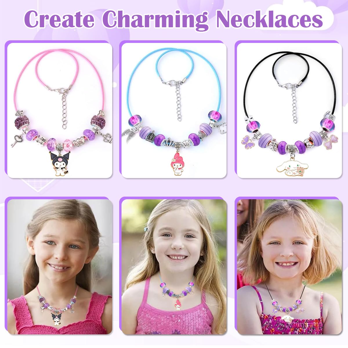 SANNIDHI Charm Bracelet Making Kit for Girls with Cute Charms and Beads | Creative DIY Jewelry Gift for Kids and Teens