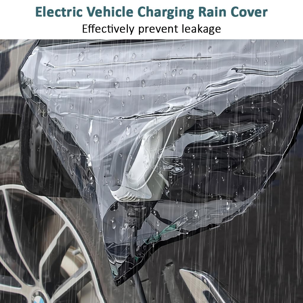 STHIRA Magnetic Waterproof EV Charger Cover for Electric & Hybrid Vehicles featuring Clear 60x50cm Design