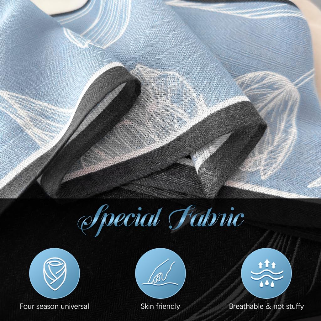 SANNIDHI Head Scarf for Women featuring Floral Print Fleece-like Texture 90×90 cm | Versatile Hair Wrap and Pillow Cover