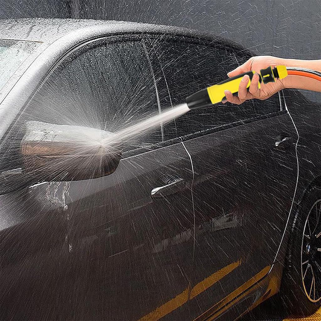 ZIBUYU garden shower and hose connection set for car and patio cleaning featuring 1/2 inch quick connect and ergonomic comfort handle
