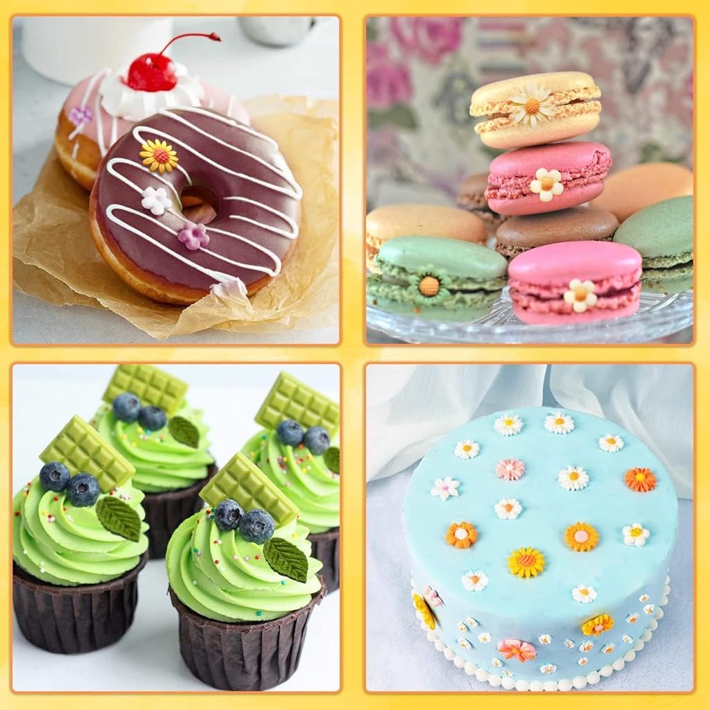 Supvox® 10PCS Alphabet Silicone Molds Creative Number Flower Multi Heart-Shaped Food Grade Safe for Pastry Cookies Chocolate Resin Art