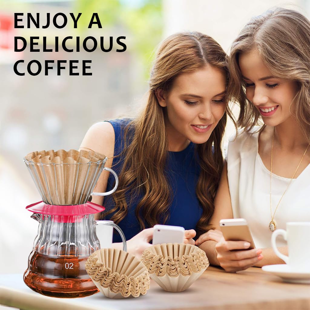 Supvox Pour Over Coffee Filters 100 pcs featuring Cone Shaped Design and Unbleached Paper