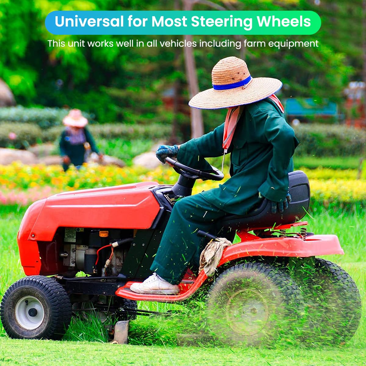 STHIRA Power Handle Car Steering Wheel Knob for Easy Control with 360° Rotatable Design and Anti Slip Silicone Cap