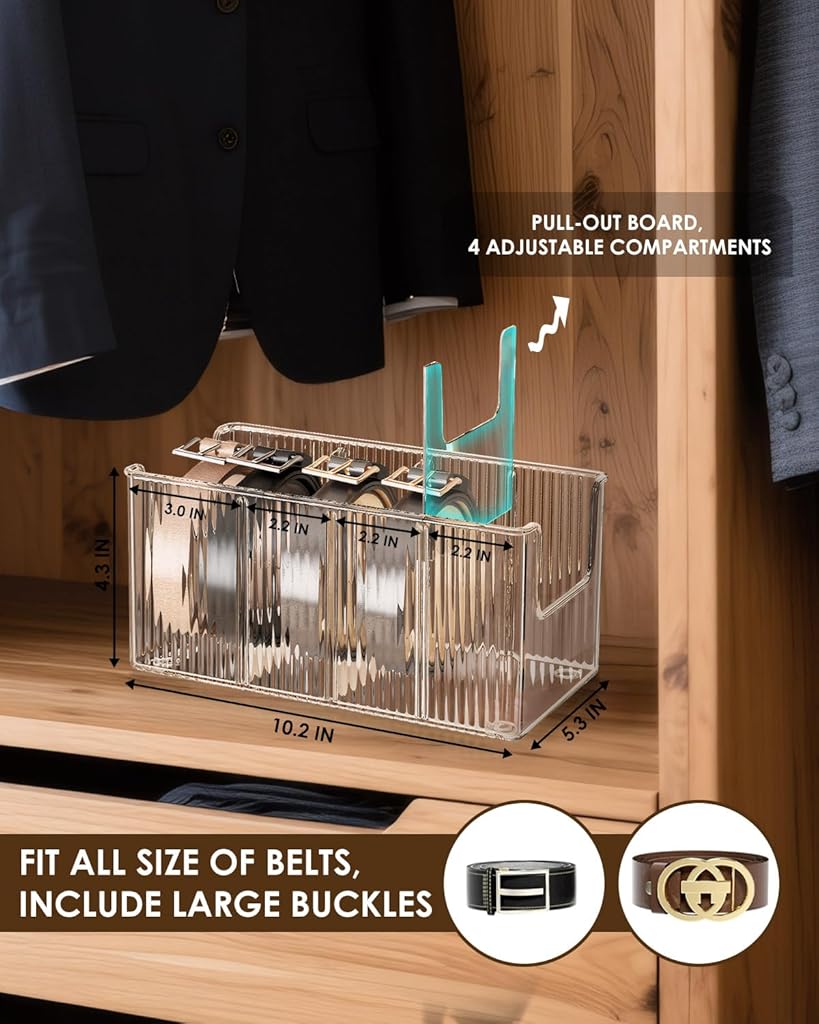 [Second-hand]HASTHIP@ 2PCS Belt Organizer for Closet & Drawer