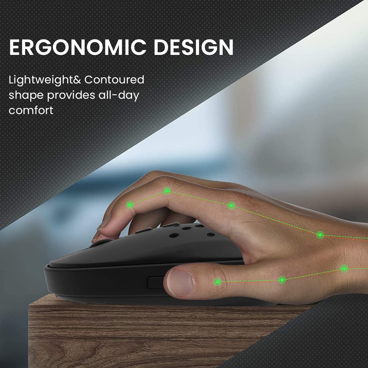 Verilux Wireless Mouse for Laptops with Dual Mode Bluetooth and 2.4Ghz Nano Receiver | Rechargeable Optical Mouse featuring 3 Adjustable DPI and Battery Indicator