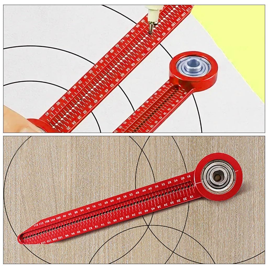 Serplex Woodworking Compass for Carpenters with 5.75 in Swiveling Head and Aluminum Alloy Construction