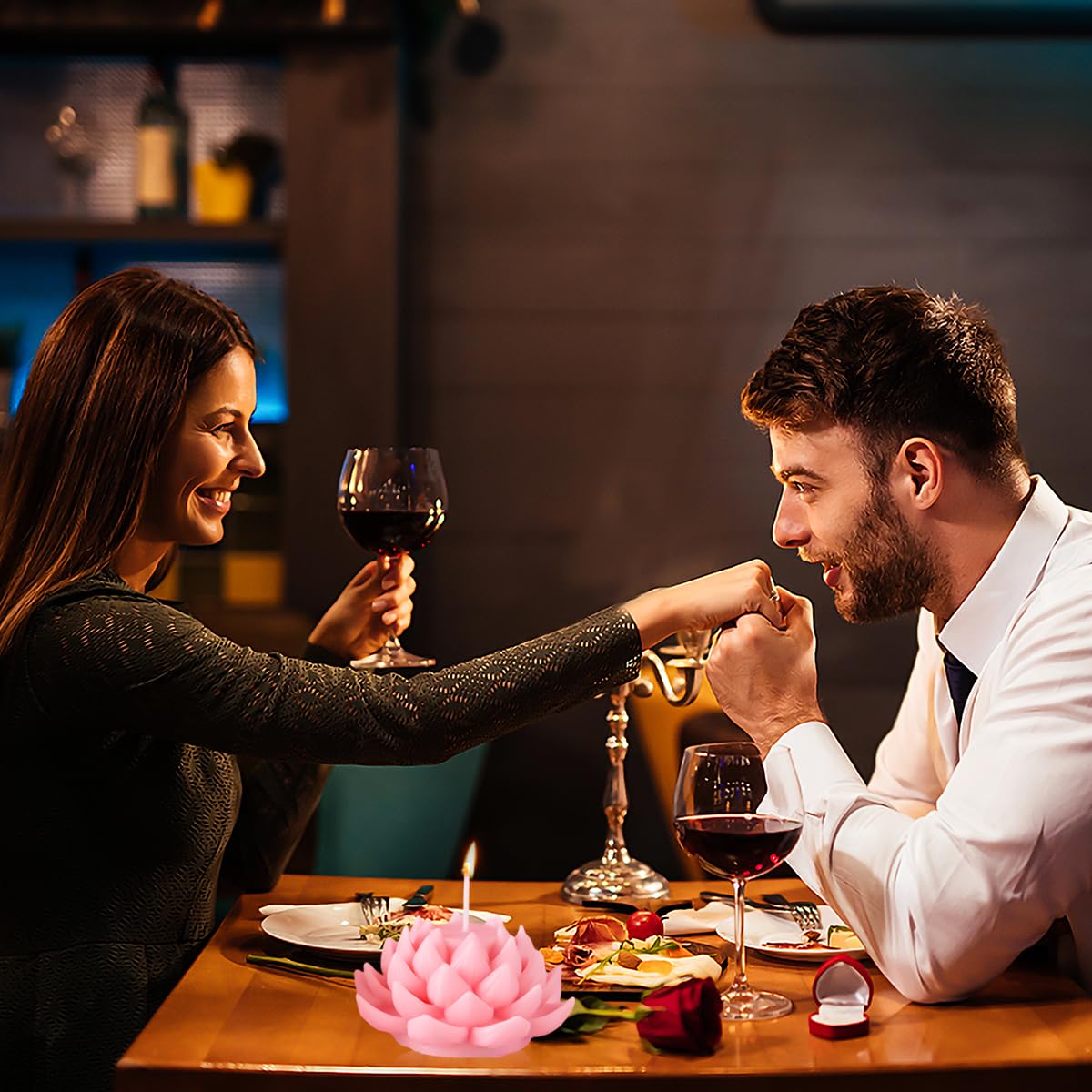 Supvox Lotus Resin Silicone Mold for DIY Candles and Soap with 3.74×1.65 in Size | Food Grade Flexible Material