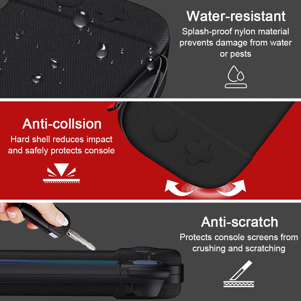 ZORBES Carrying Case for Nintendo Switch 2 2025 with 12 Game Card Slots and EVA Hard Shell | Black Travel Storage Bag