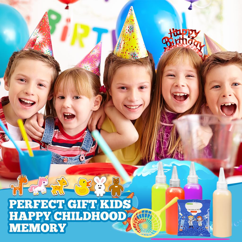 PATPAT Magic Water Elf Art Craft Kit for Kids with 4 Pigments and 6 Animal Molds | DIY Fun