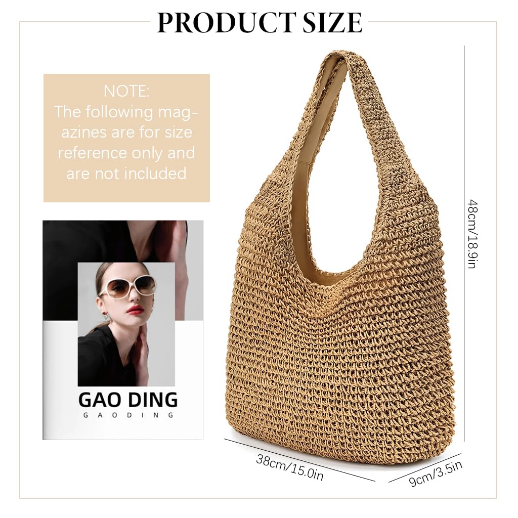 PALAY Straw Beach Bag for Women featuring Boho Woven Tote Design | Ideal for Summer Outings
