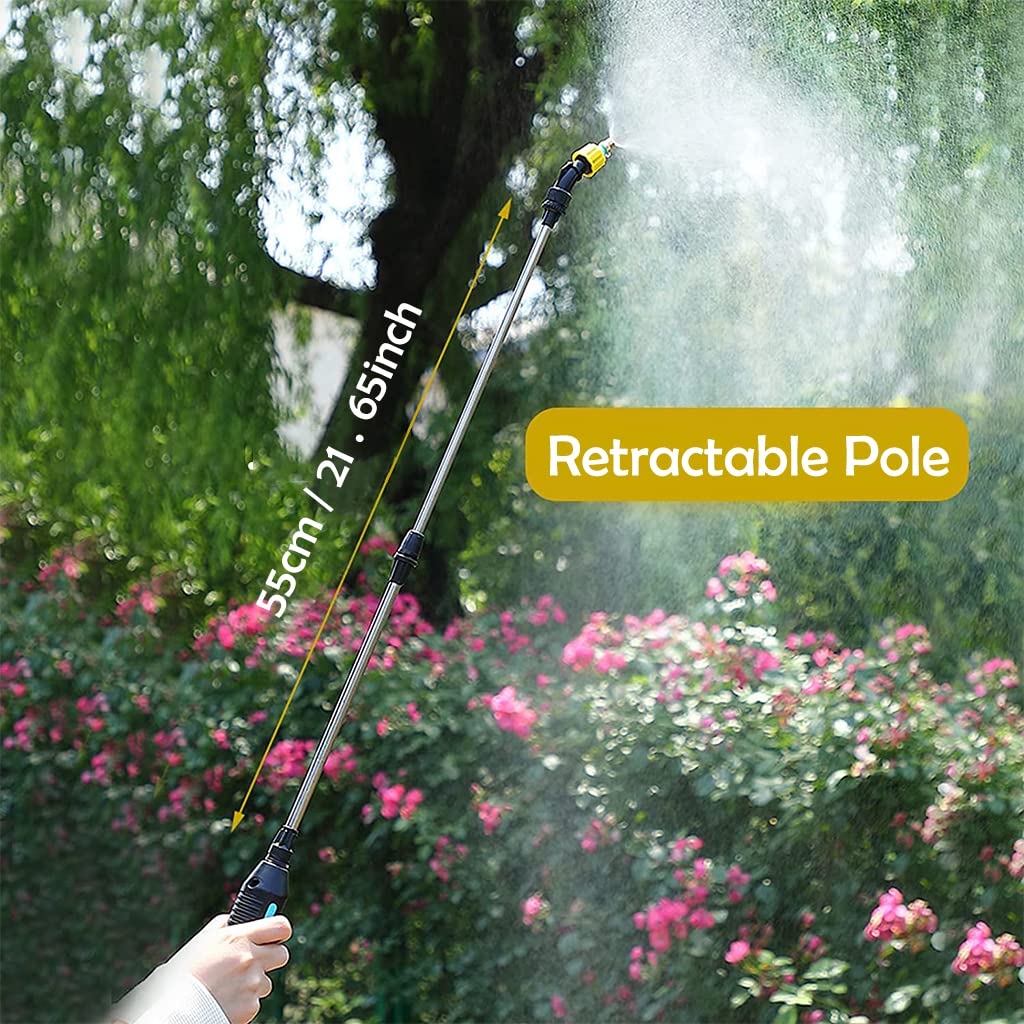 HASTHIP Electric Agriculture Sprayer for Gardening with 3m Pipe and 2 Nozzles | USB Rechargeable