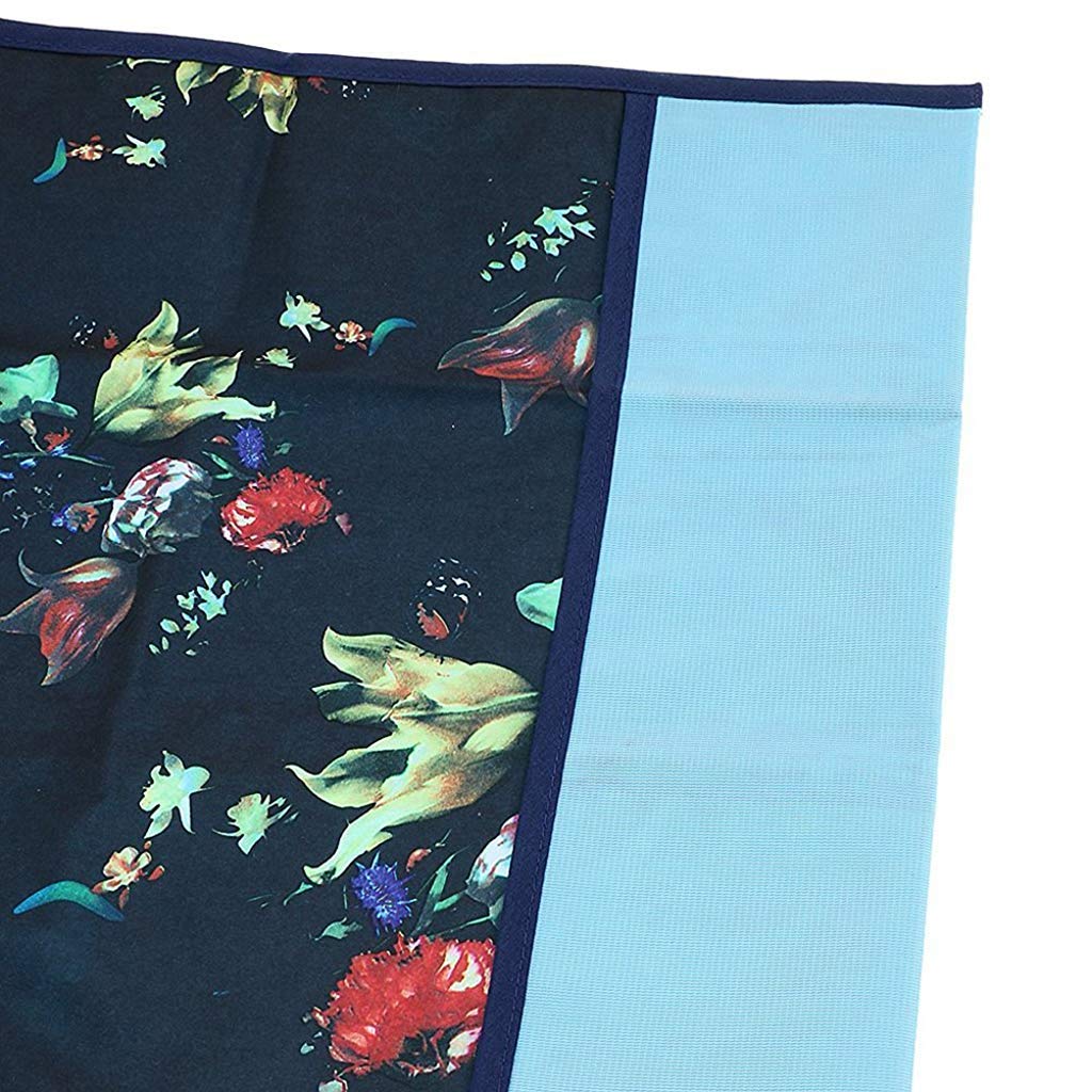 HASTHIP Adult Bibs Clothing Protectors with Waterproof Lining and Crumb Catcher 2 PCS | 65×45 cm Washable Floral Aprons