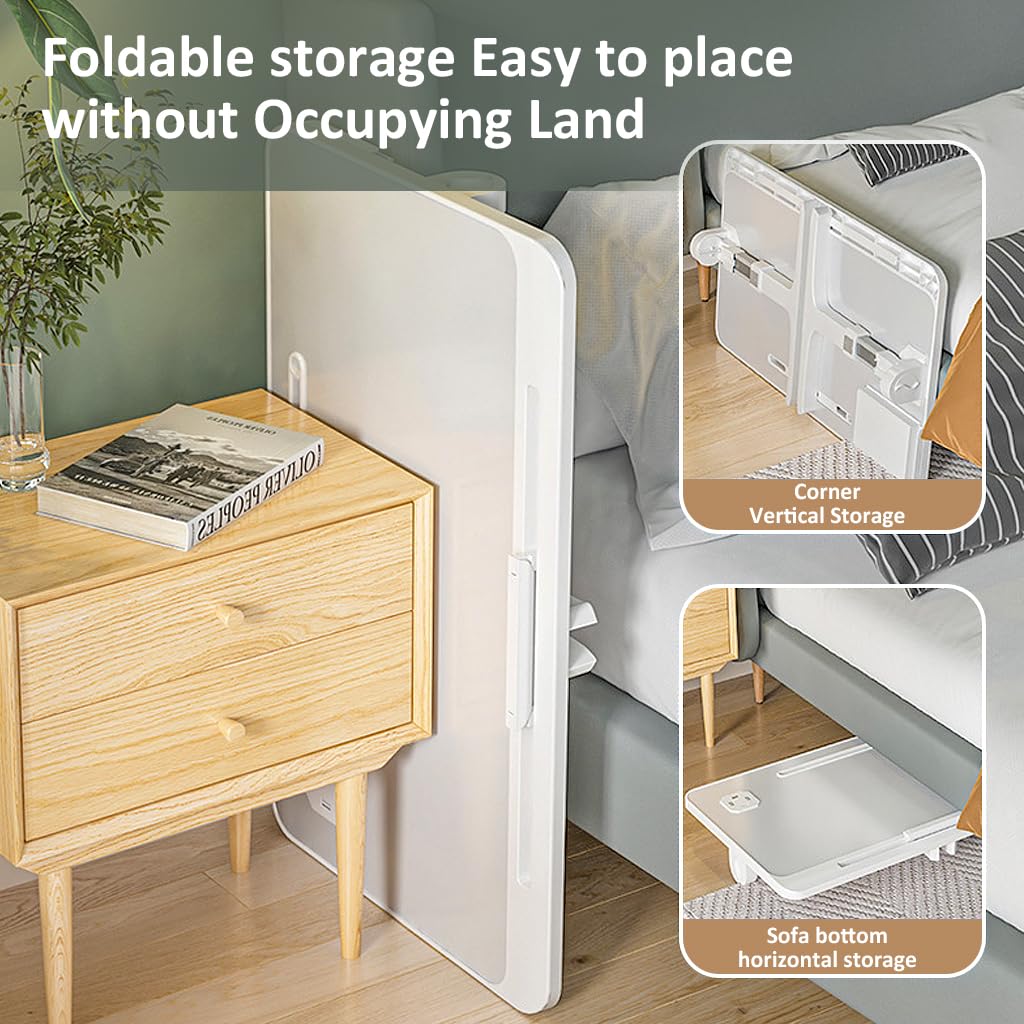 ZORBES Folding Laptop Desk for Bed with 5 Height Levels and 4 USB Ports | Adjustable Lap Table