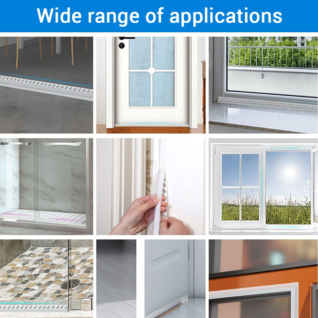 HASTHIP Window Seal Strip for Doors and Windows 10 m 35 mm Silicone | Soundproof Dustproof