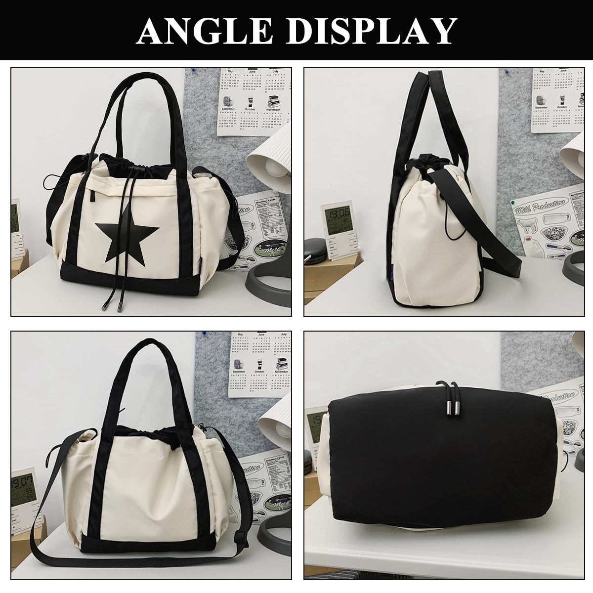 GUSTAVE Messenger Bag for Travel and Gym with Adjustable Strap | 42x17x32cm Nylon Patchwork Design