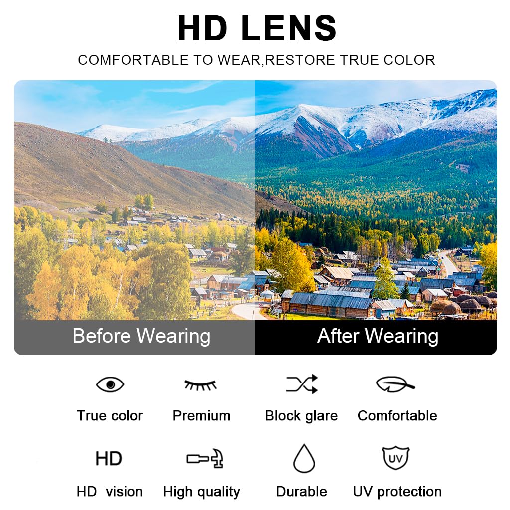 PROBEROS Cycling Sunglasses for Men featuring Polarized UV400 Lenses and TR-90 Frame | Anti-Glare Outdoor Eyewear