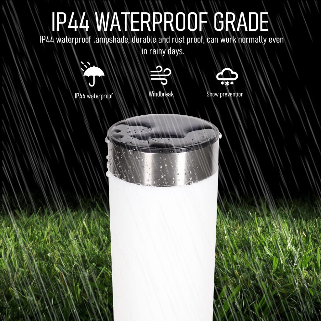 ELEPHANTBOAT Solar Lights for Garden Pathway with Monocrystalline Panel and IP44 Waterproof Design | 360° White LED Illumination