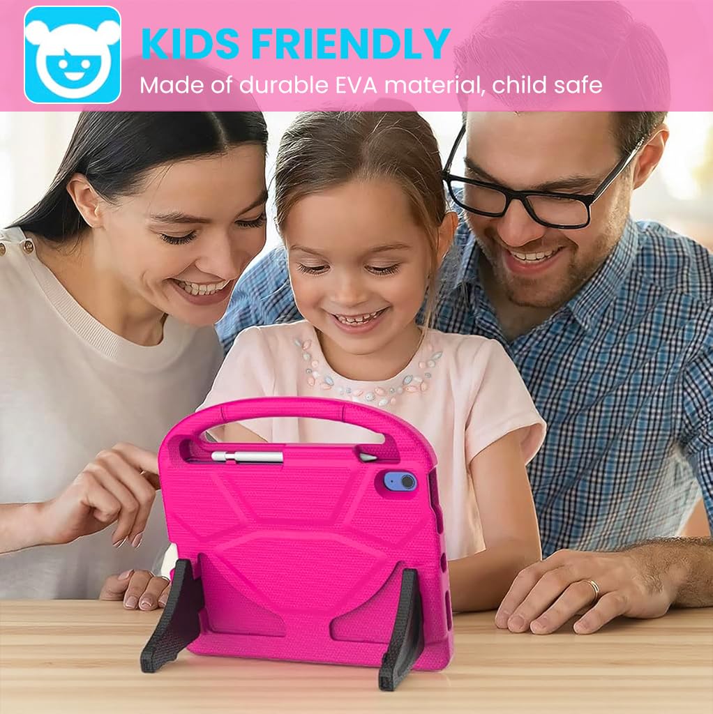 ZORBES iPad 10th Generation 10.9 inch Tablet Case with Handle Stand and Screen Protector | Shockproof EVA Cover for Kids and Travel