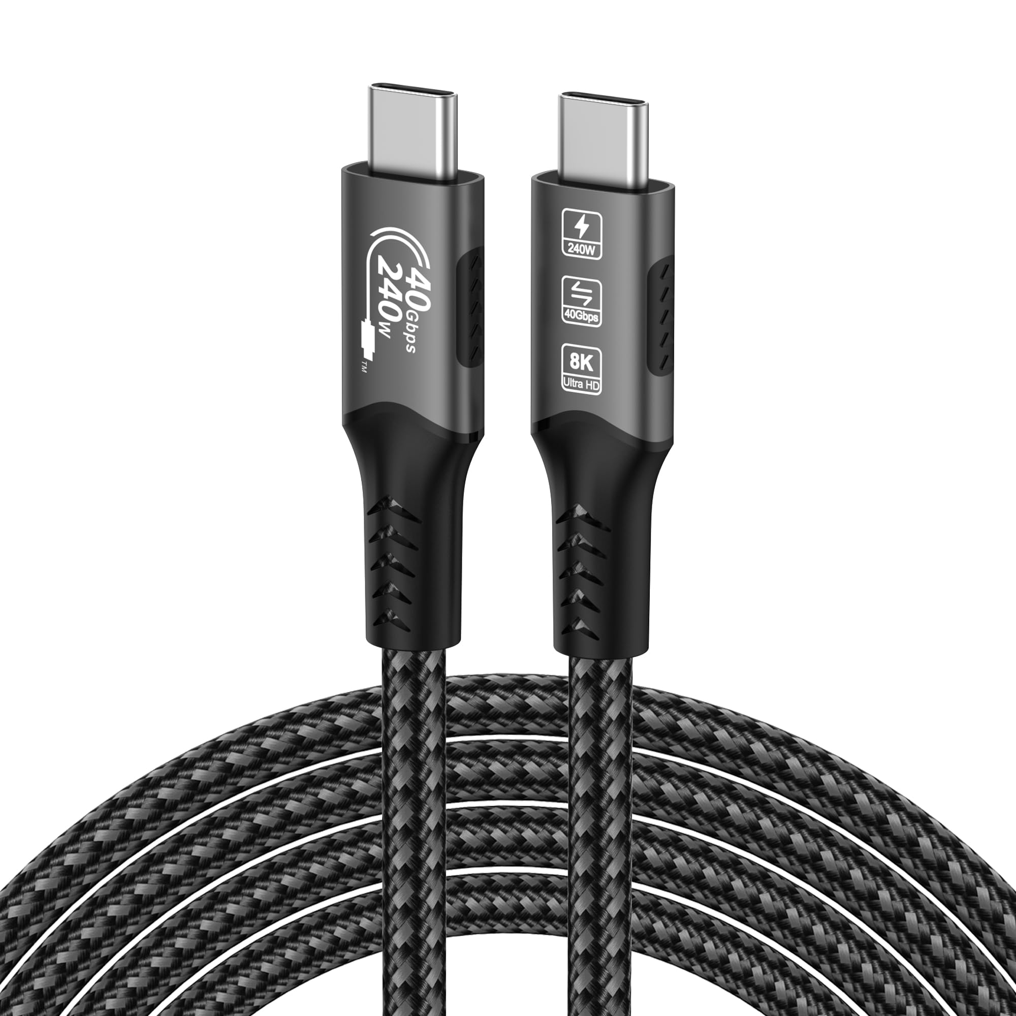 Verilux® TYPE C to TYPE C Cable, 3.3ft/1M Nylon Braided USB C Charging Cable PD 240W Fast Charging Cable Data Cable, Support 40Gbps Fast Data Sync & 8K Video Output, Universal Data Cable
