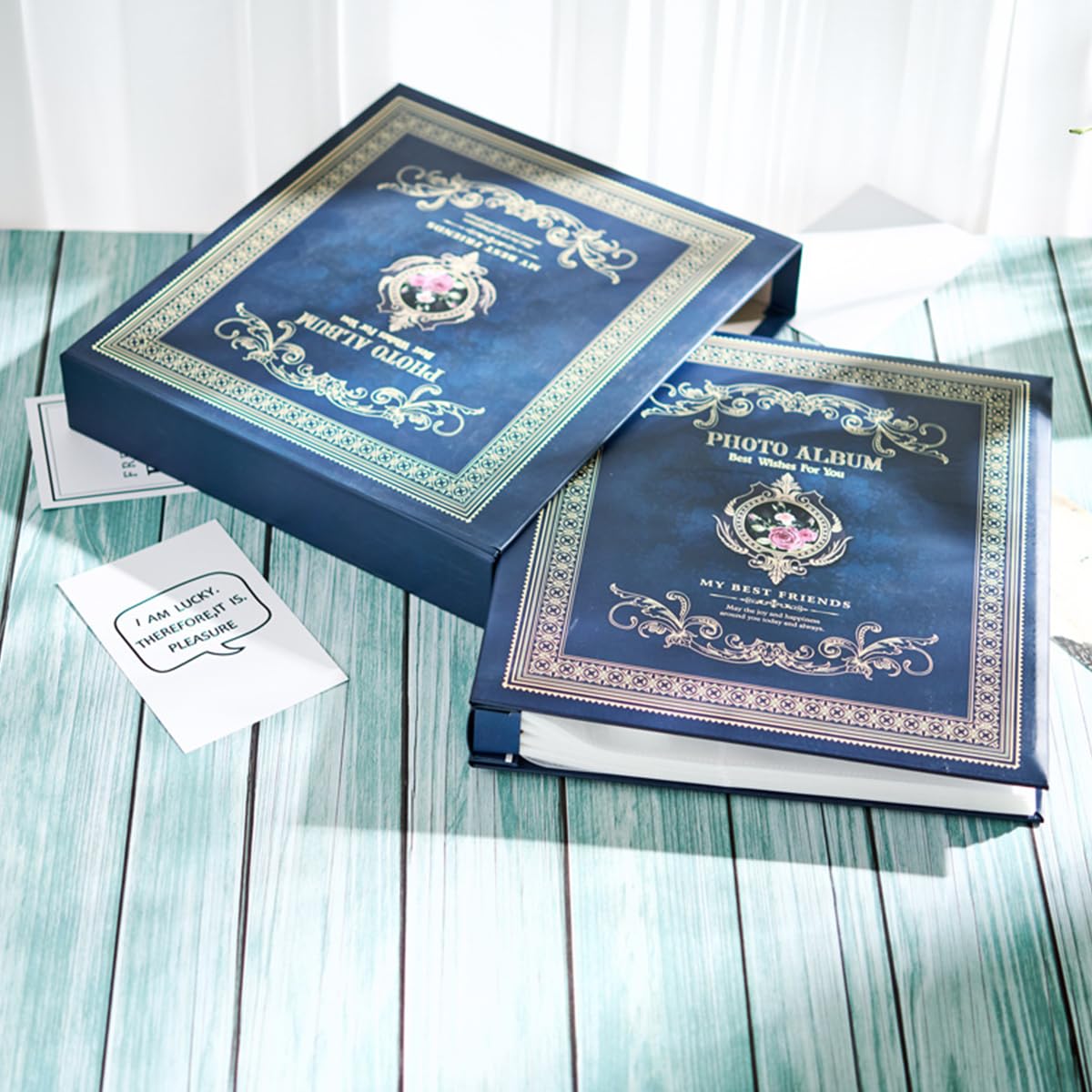 HASTHIP Photo Album for 6 inch Photos with 500 Pockets and Vintage Embossed Hard Cover | 33.5x30x5.7cm