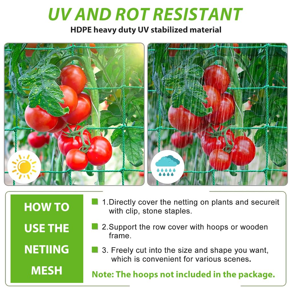 HASTHIP Trellis Netting for Climbing Plants with 18 Nylon Strands and 4x4 in Grid | 2 Pcs Set