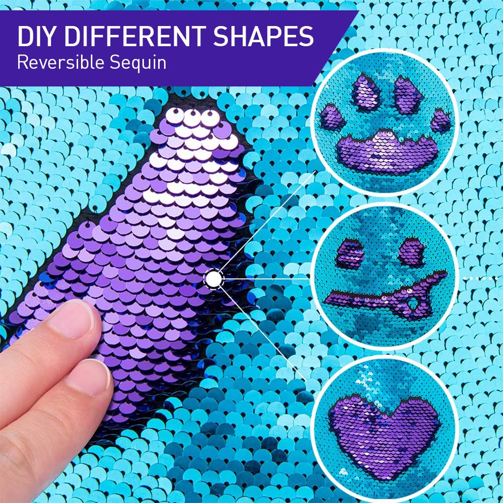 SNOWIE SOFT Drawstring Backpack for Kids with Adjustable Straps and Sequin Mermaid Tail Charm | Waterproof PU Bag and Small Purse Set