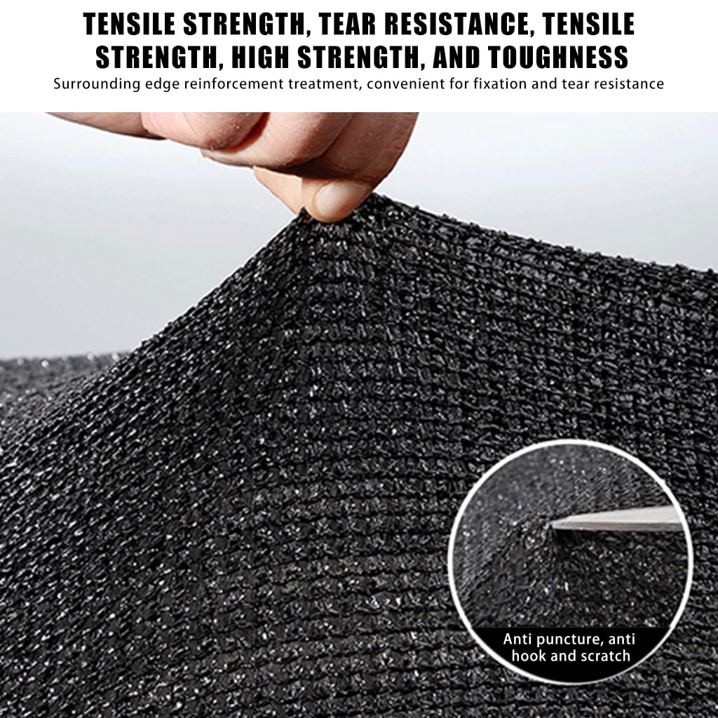 HASTHIP Garden Sun Shade Sail for Patio and Plants featuring 2×3m HDPE UV Cloth | Black