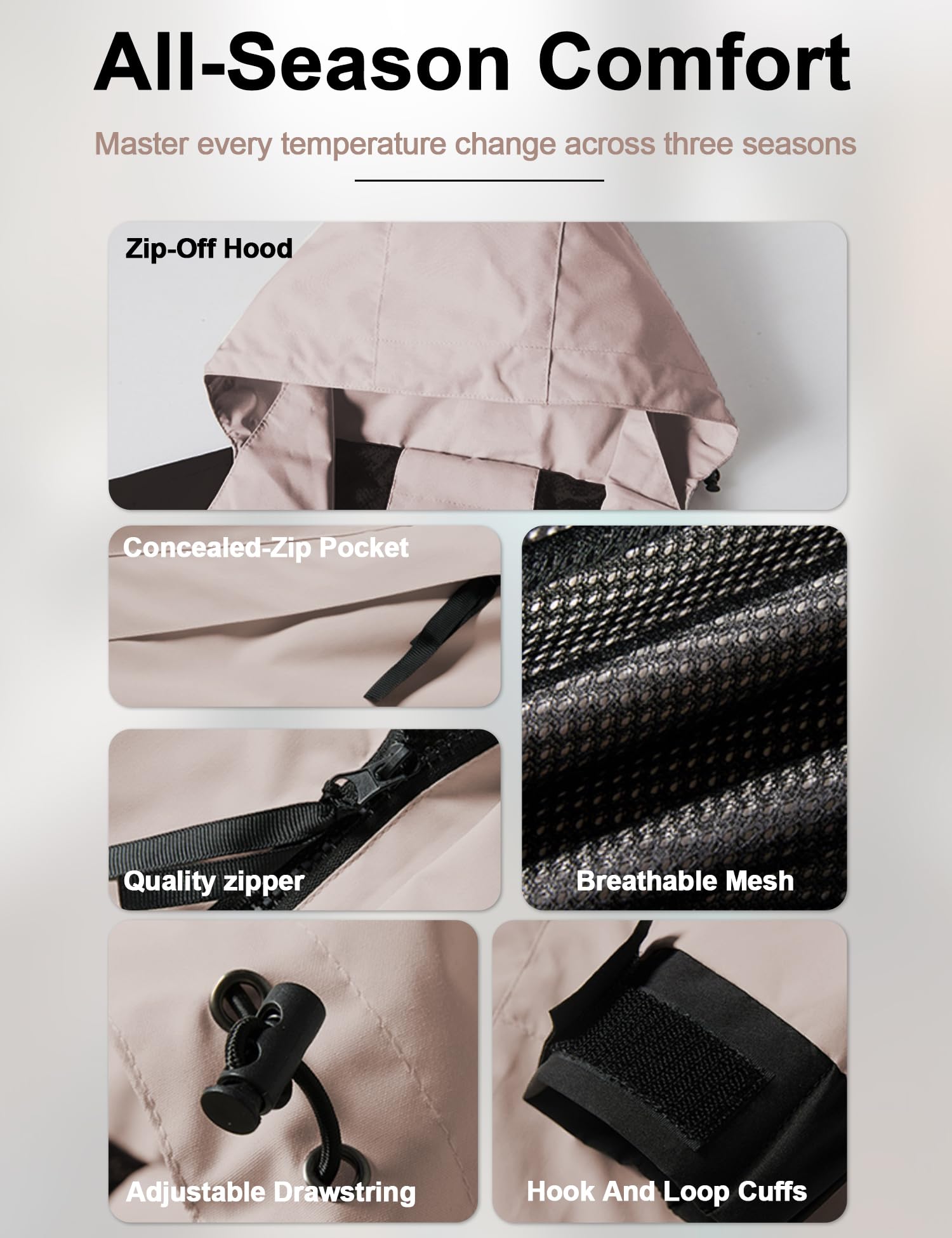 Venzina Women's Hiking Jacket for Trekking with Windproof and Water Resistant Design | Pink Slim Fit