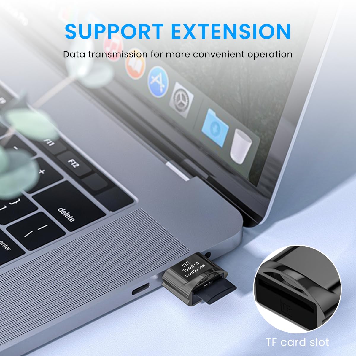 Zeitel TF Card Reader for Type C Devices with 480 Mbps Data Transfer | Portable OTG Memory Reader