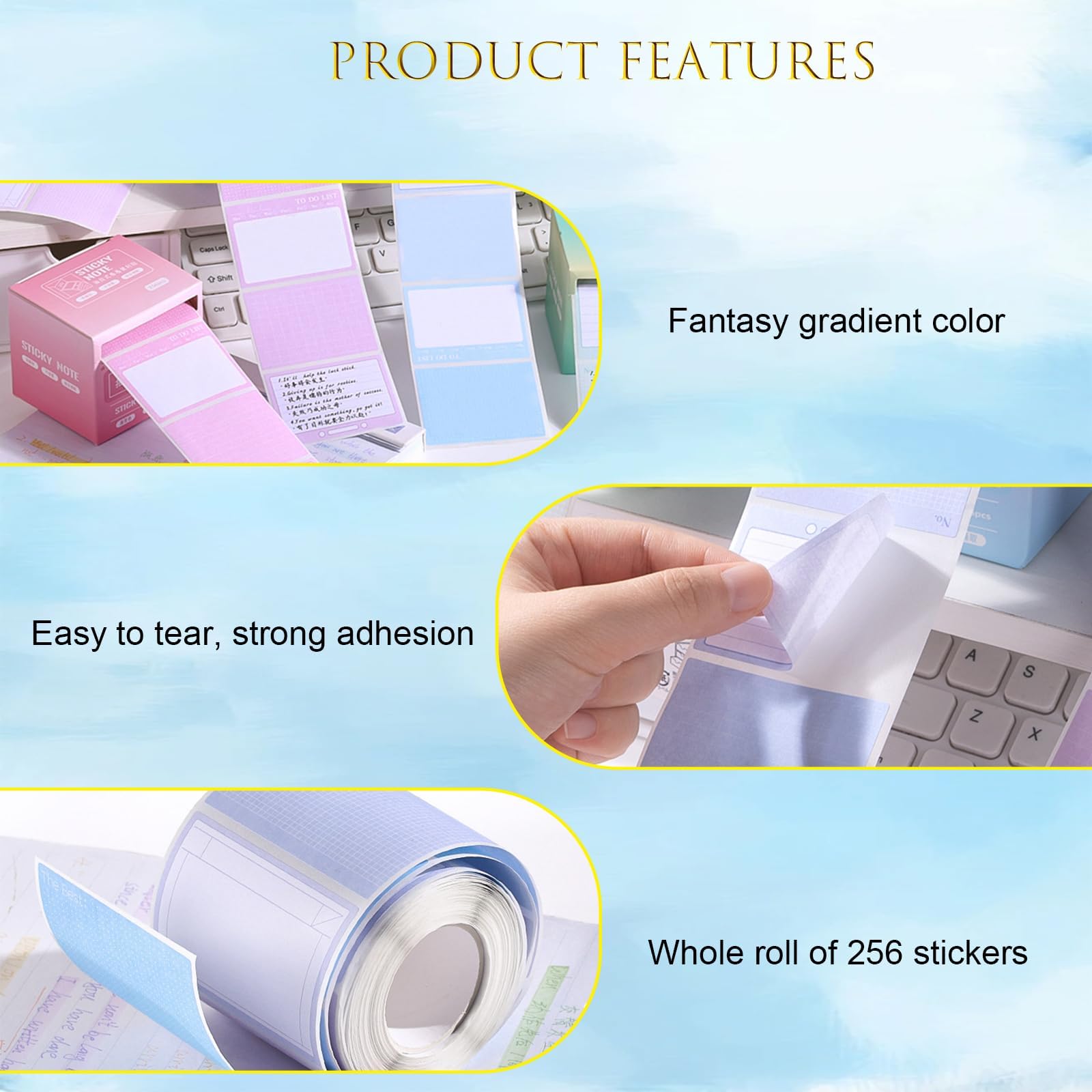 ZIBUYU Sticker Roll with Pull Out Distribution Box featuring 1.7 x 2.4 Inch Labels | Easy Dispensing