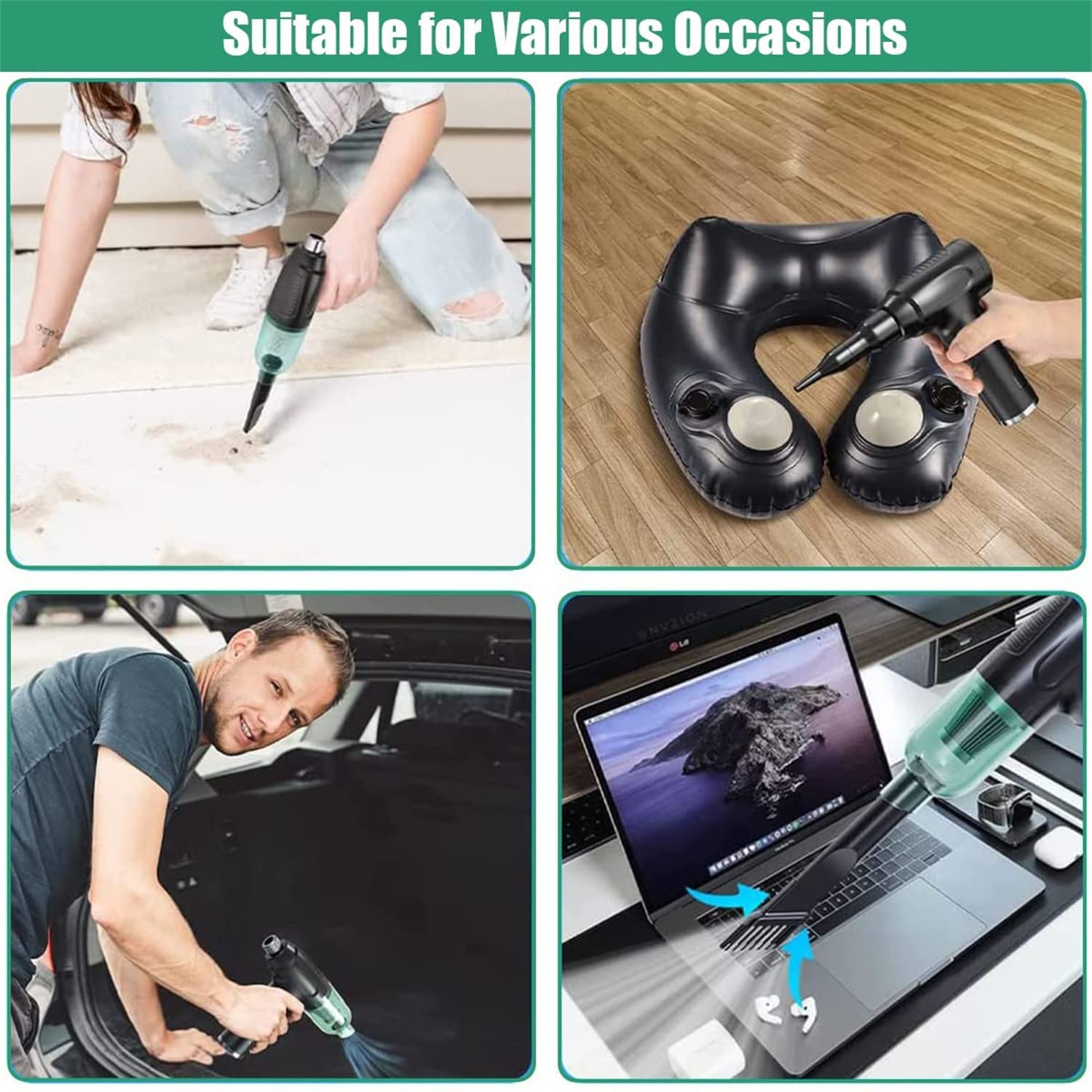 ZORBES Electric Air Duster for Computers and Keyboards with 45000 RPM Motor | 2 in 1 Vacuum and Blower