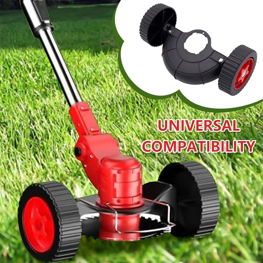 HASTHIP String Trimmer Wheel Attachment for Lawn Care with Adjustable Support Wheel | Plastic Weather Resistant Design